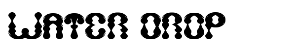 Water Drop font preview